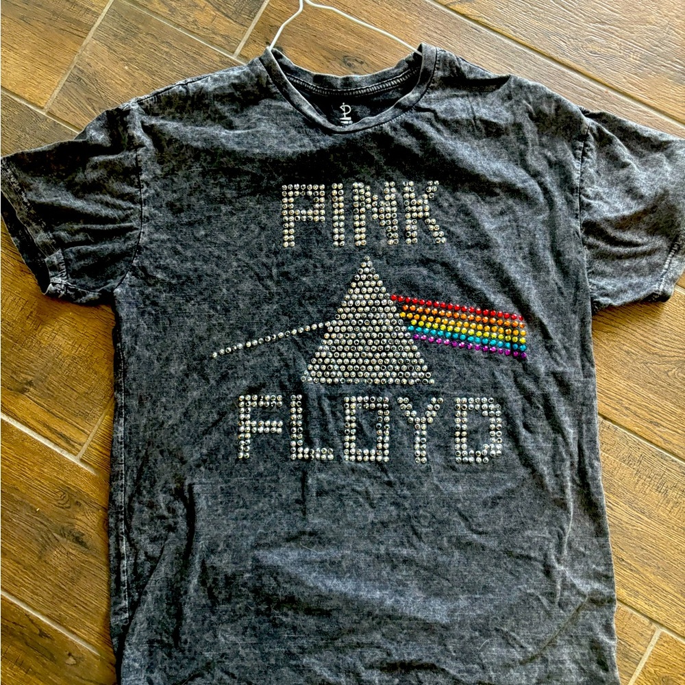 Rhinestone Pink Floyd shirt they sent me 2 so this one has never been worn